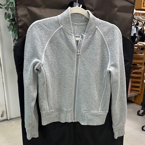 lululemon athletica Jackets & Blazers - lululemon athletica Textured Gray Bomber Jacket